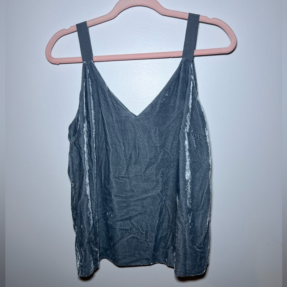J. Crew Velvet Grosgrain Strap Top